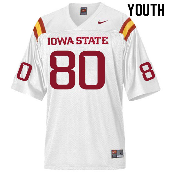 Youth #80 Skylar Loving-Black Iowa State Cyclones College Football Jerseys Sale-White
